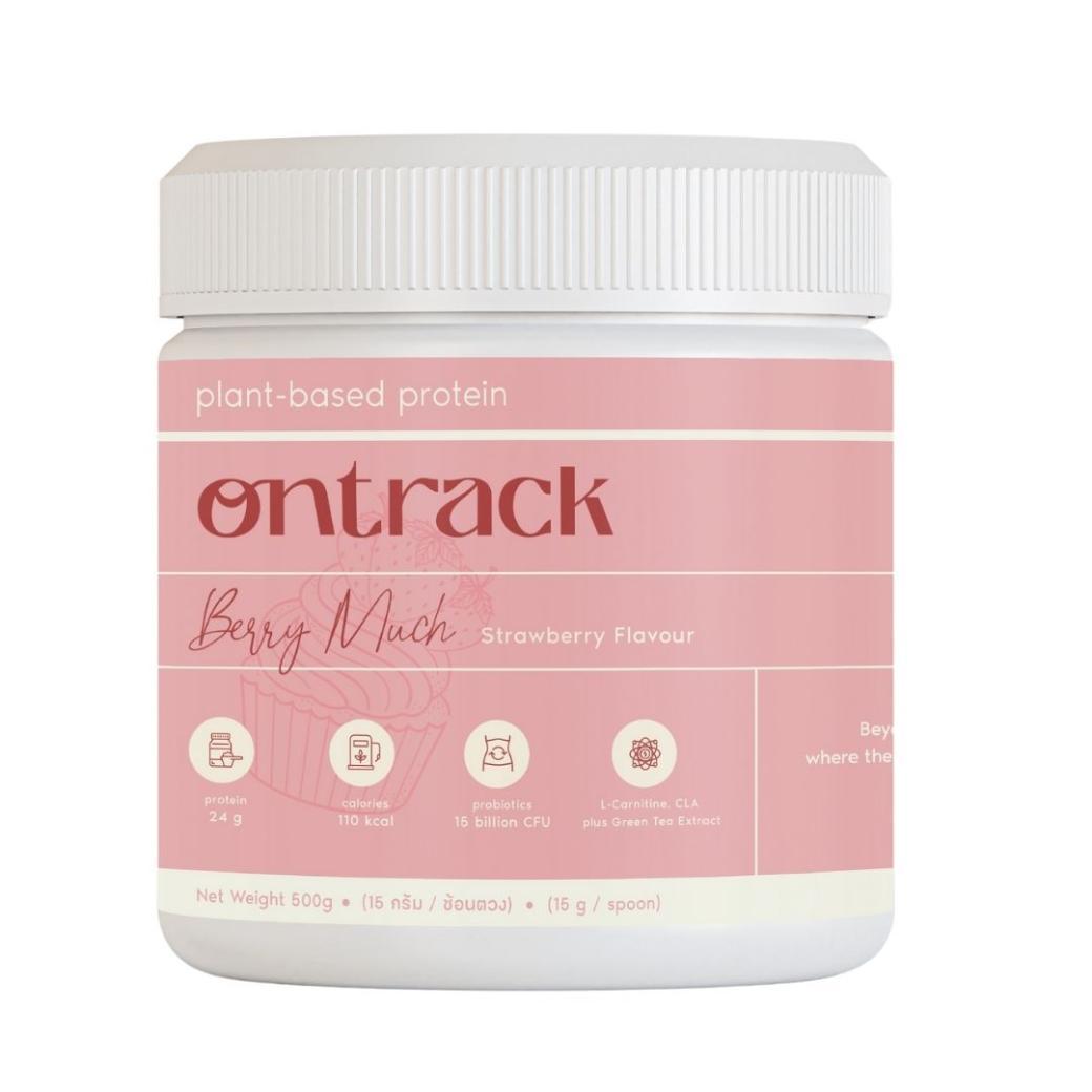 Ontrack Plant Protein with Probiotics strawberry 500g.