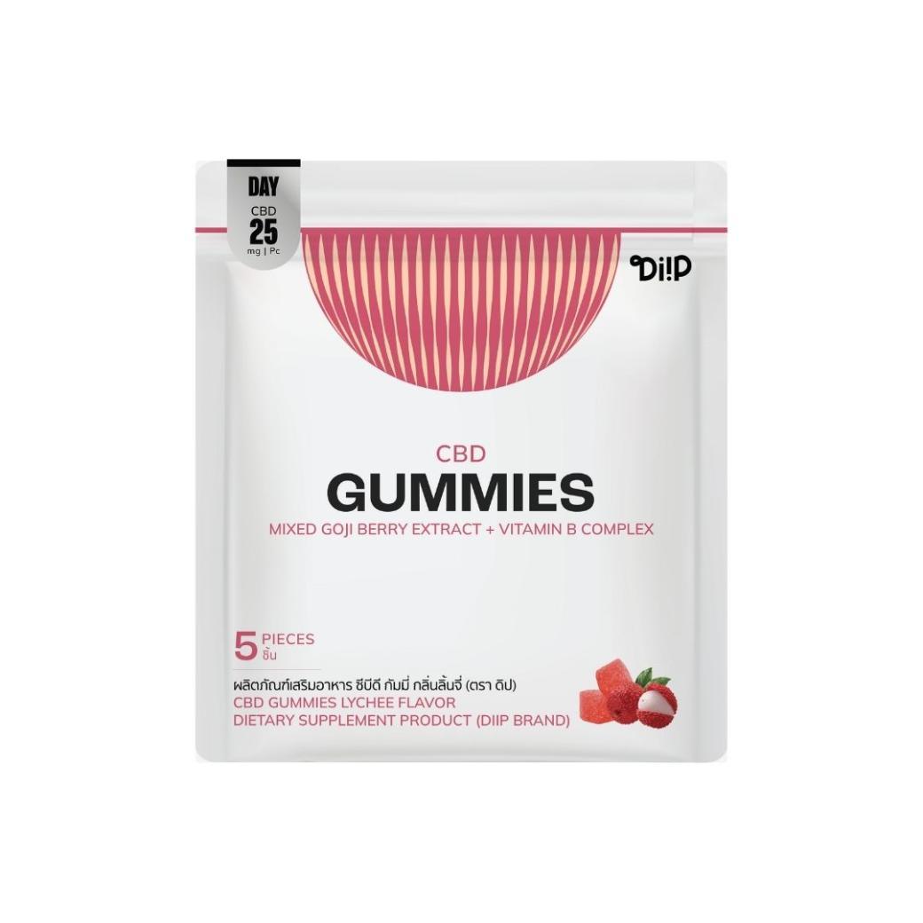 Diip CBD Gummies Lychee Flavor (5 pieces)